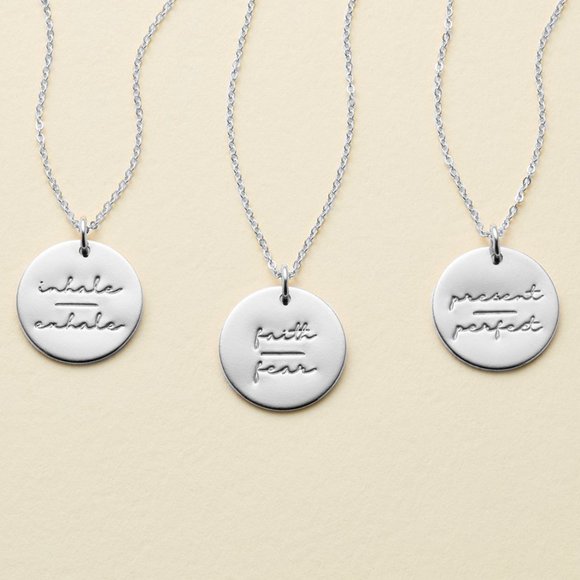 Urban Outfitters Jewelry - Inner Peace Mantra Minimalist Pendant Necklace